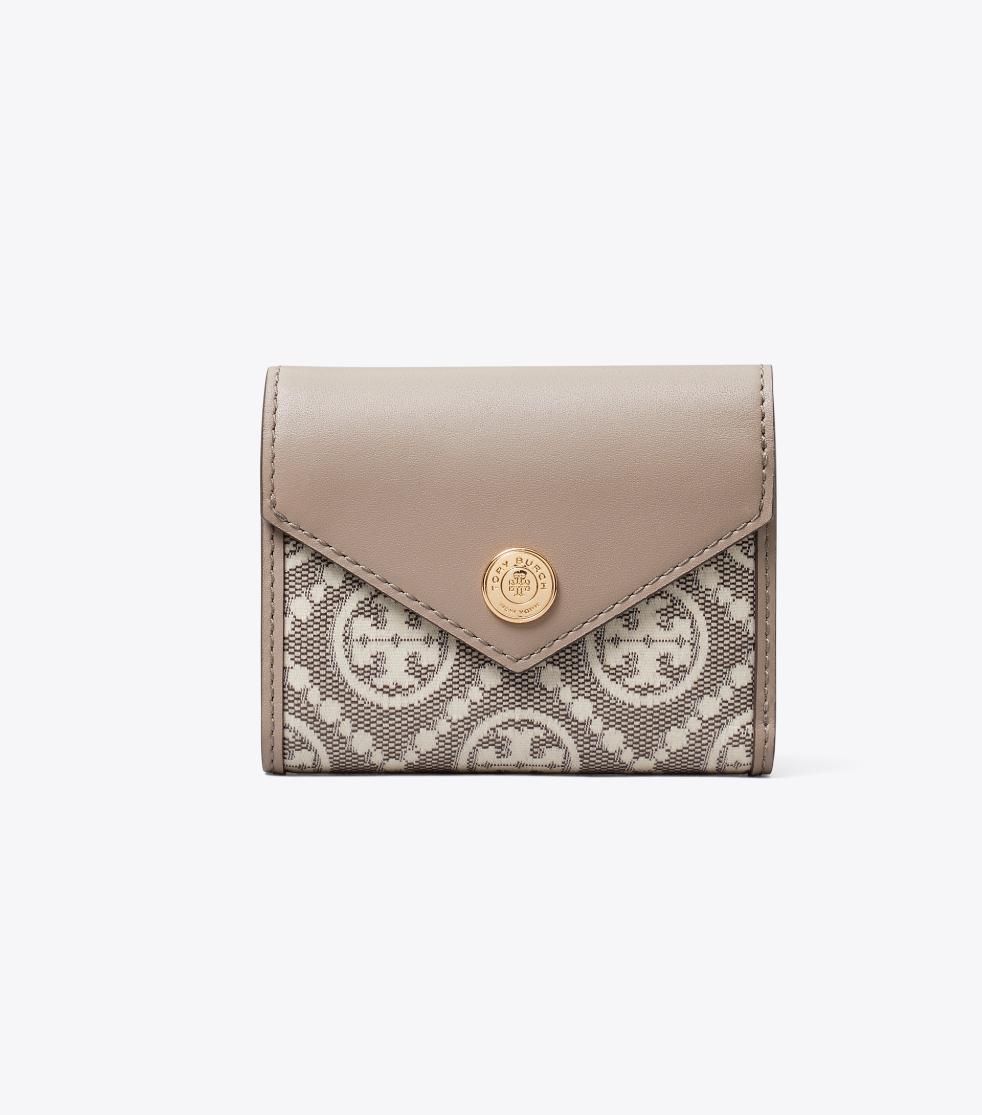 T Monogram Coated Jacquard Envelope Small Wallet image number 1