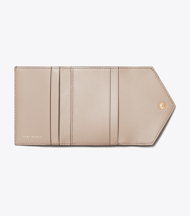 T Monogram Coated Jacquard Envelope Small Wallet