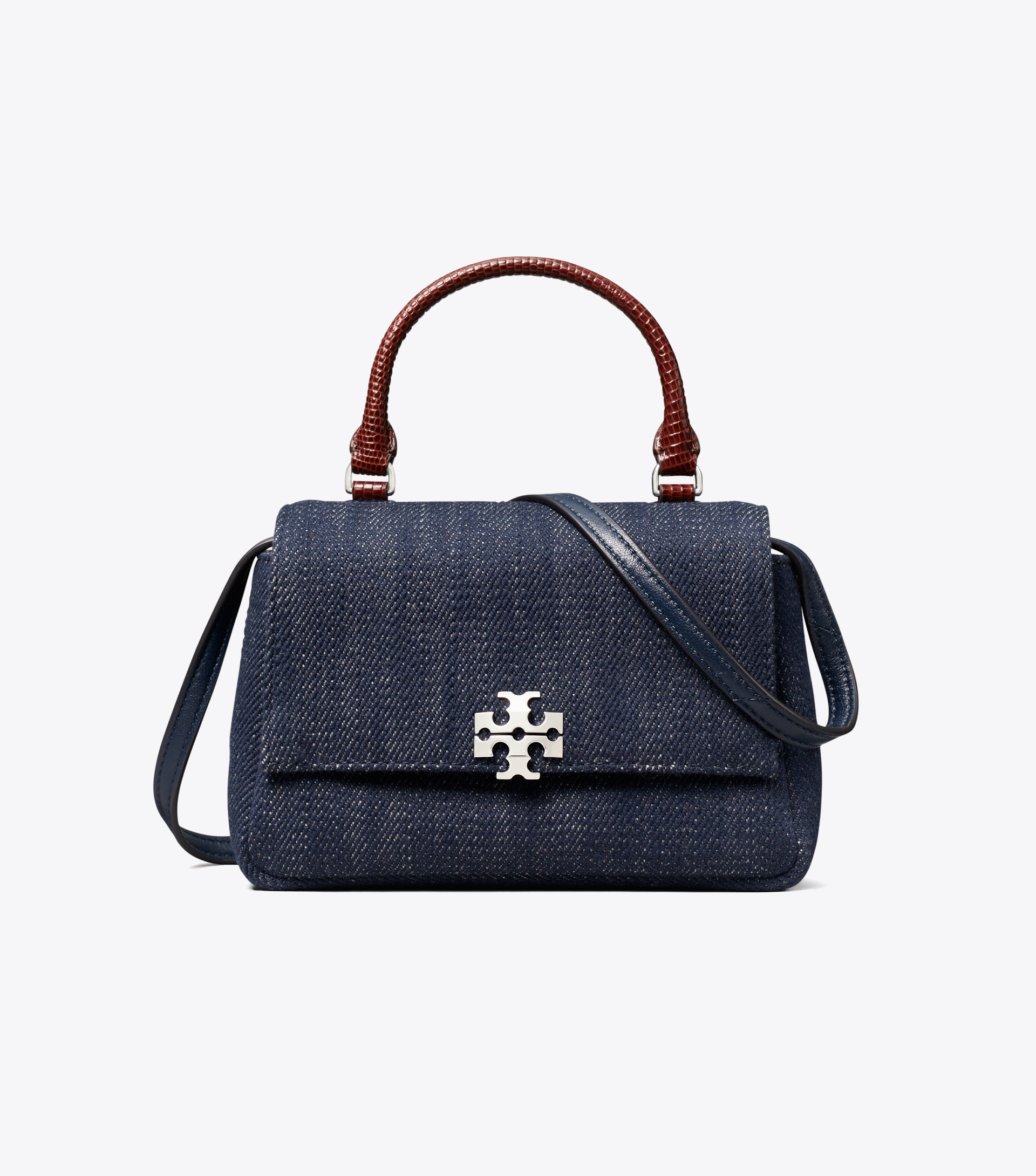 Mini Charlie Denim Top-Handle Crossbody image number 0