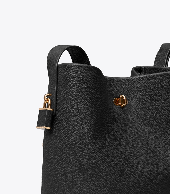 Medium Lock Slim Bucket Bag