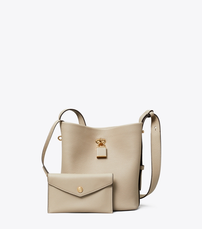 Medium Lock Slim Bucket Bag