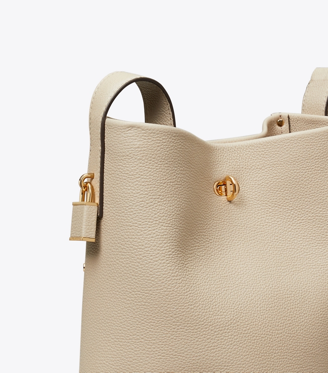 Medium Lock Slim Bucket Bag