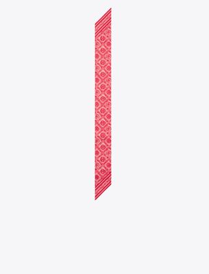  T Monogram Silk Ribbon Tie