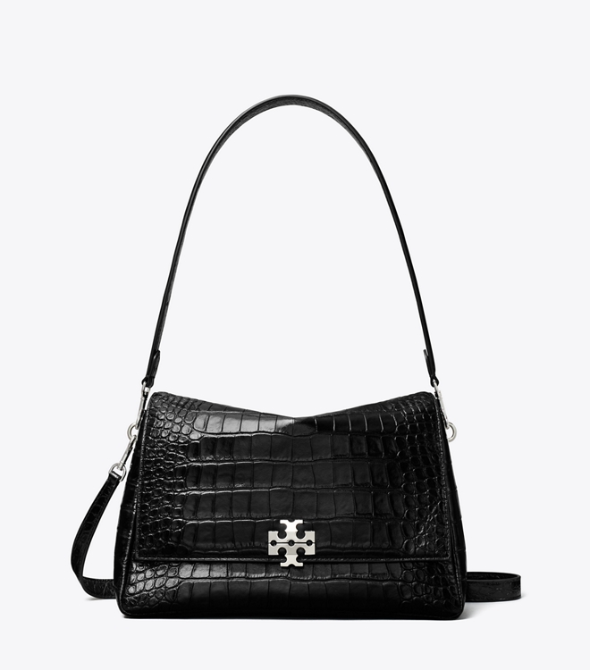 Charlie Croc-Embossed Shoulder Bag