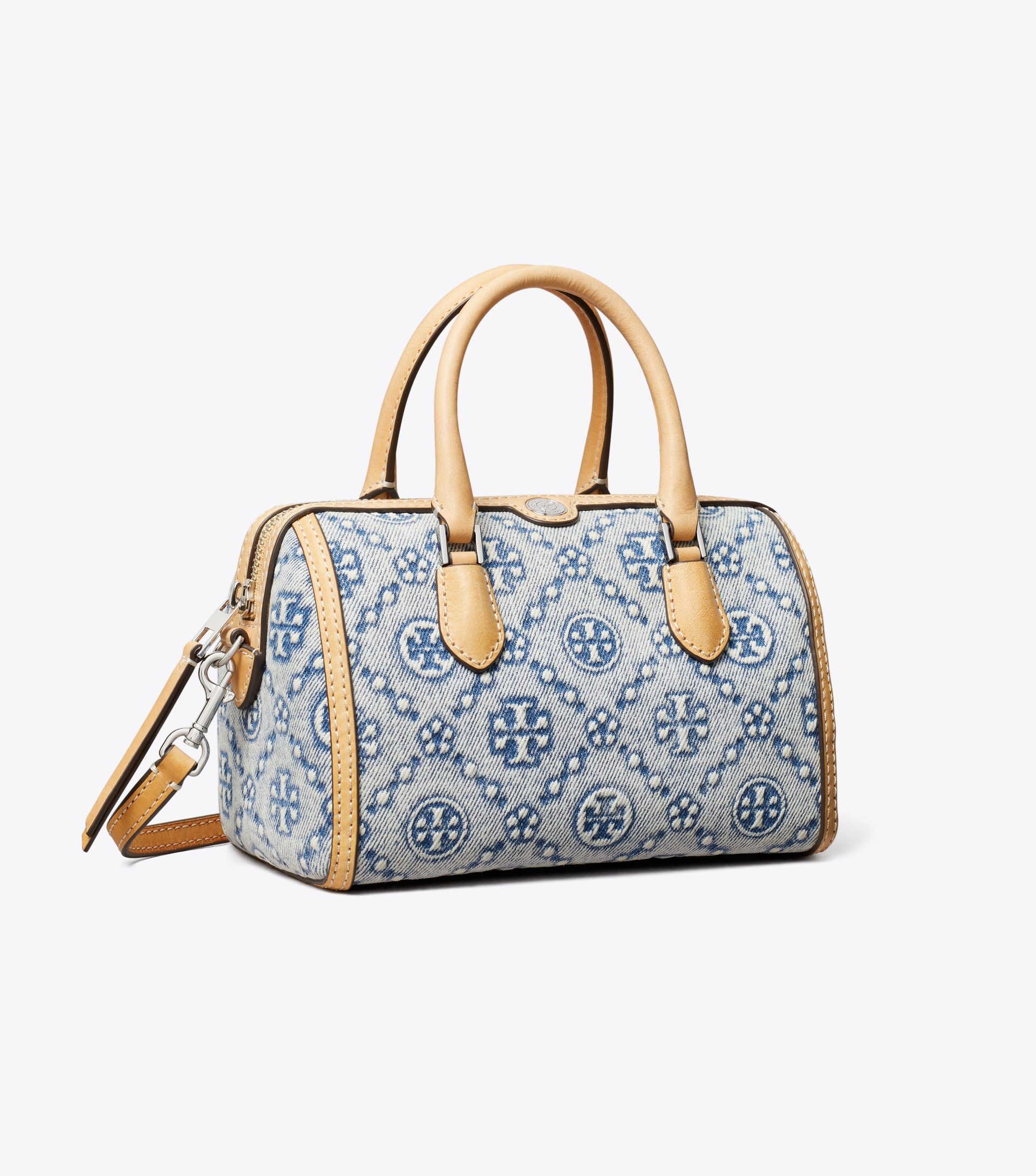 T Monogram Denim Petite Barrel Bag image number 3