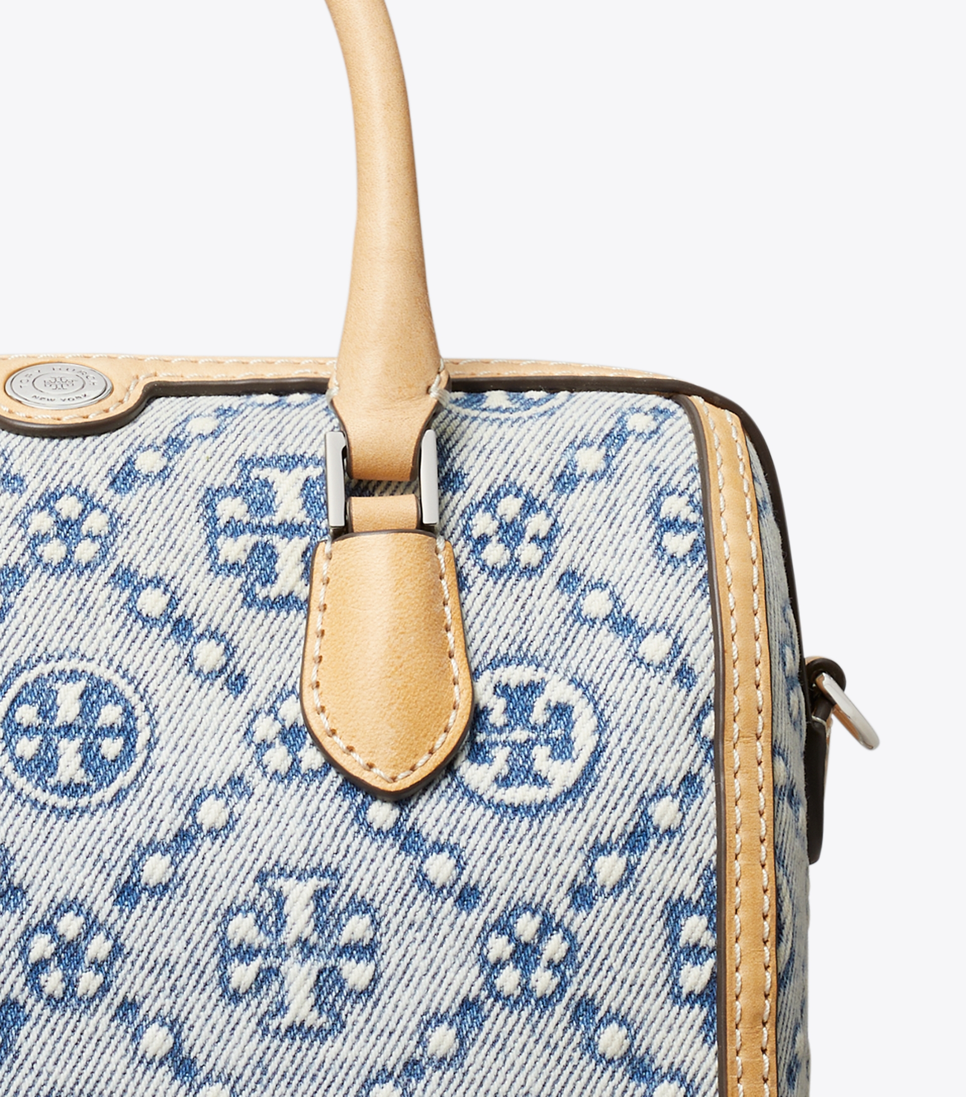 T Monogram Denim Petite Barrel Bag image number 4