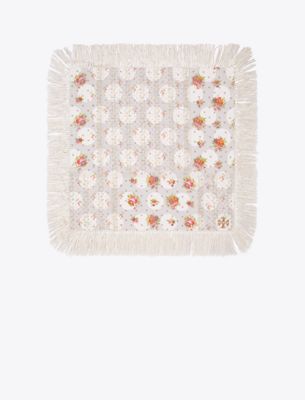  Polka Dot Floral Patchwork Fringe Neckerchief