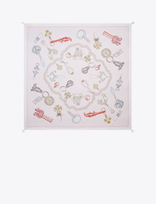  Rattles Silk Square Scarf