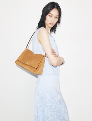 Tory Burch designer sandals Ines Multi-Strap Slide in CAMELLO angle