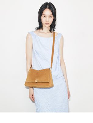 Tory Burch designer sandals Ines Multi-Strap Slide in CAMELLO angle