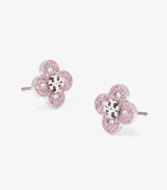 Forget Me Not Clover Stud Earrings