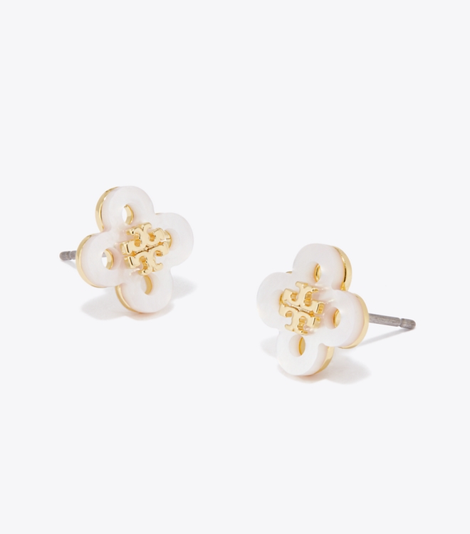 Forget Me Not Clover Stud Earring