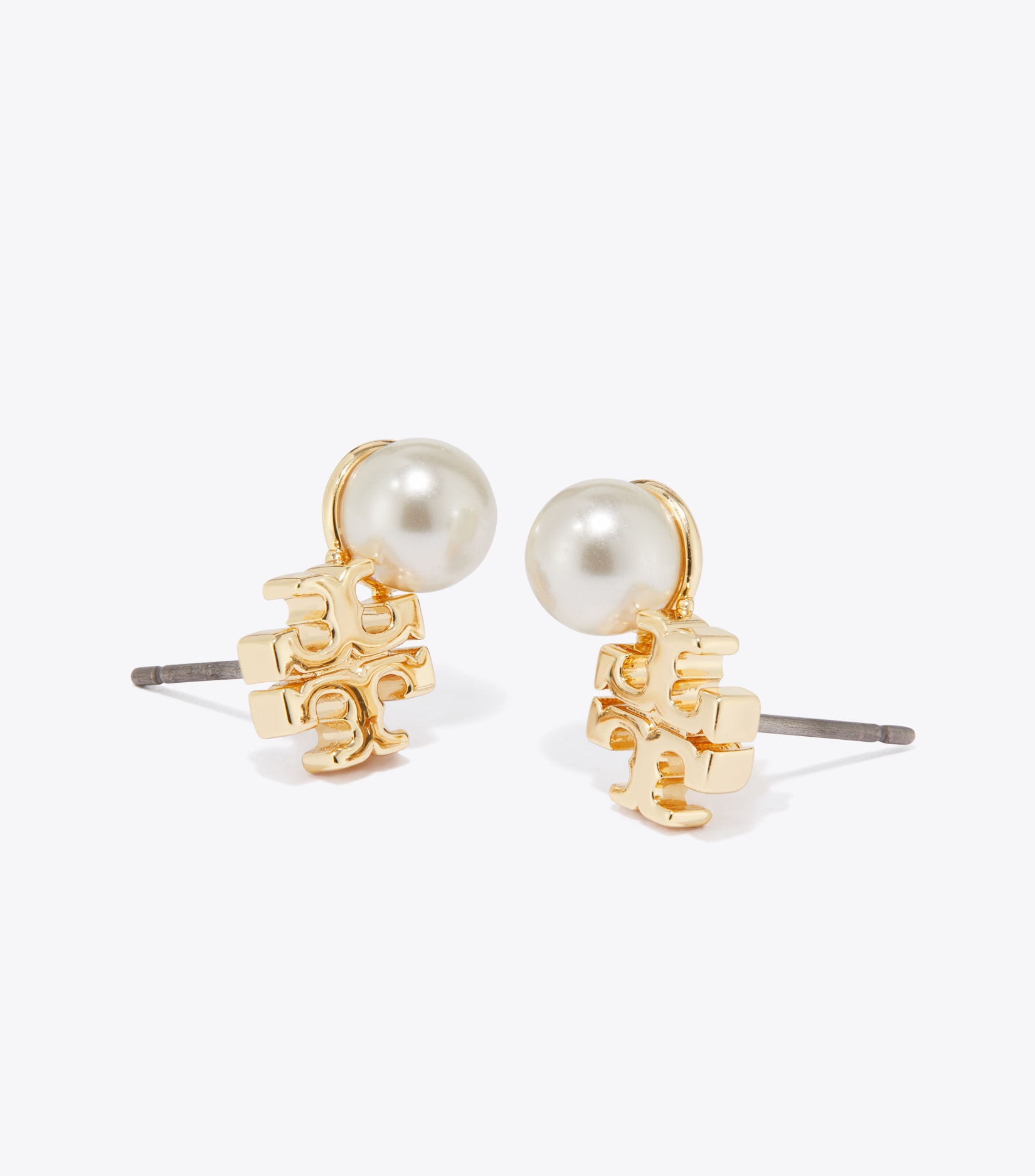 Moondance Logo and Pearl Stud Earrings image number 2
