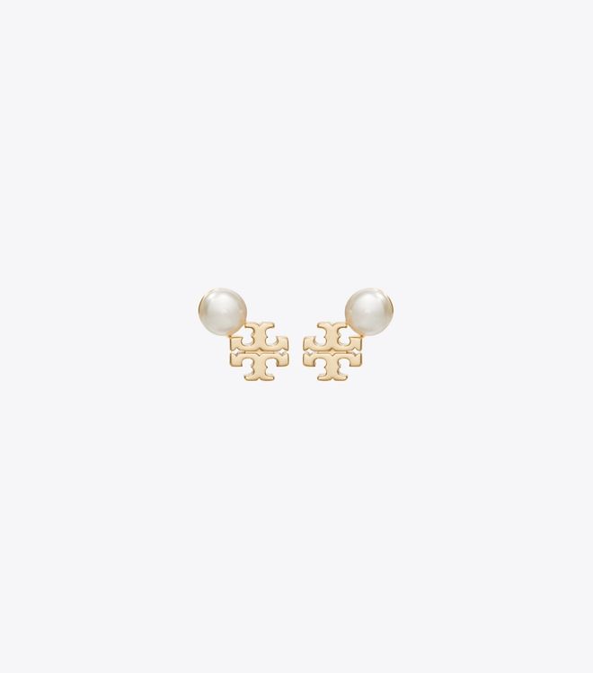 Moondance Logo and Pearl Stud Earrings