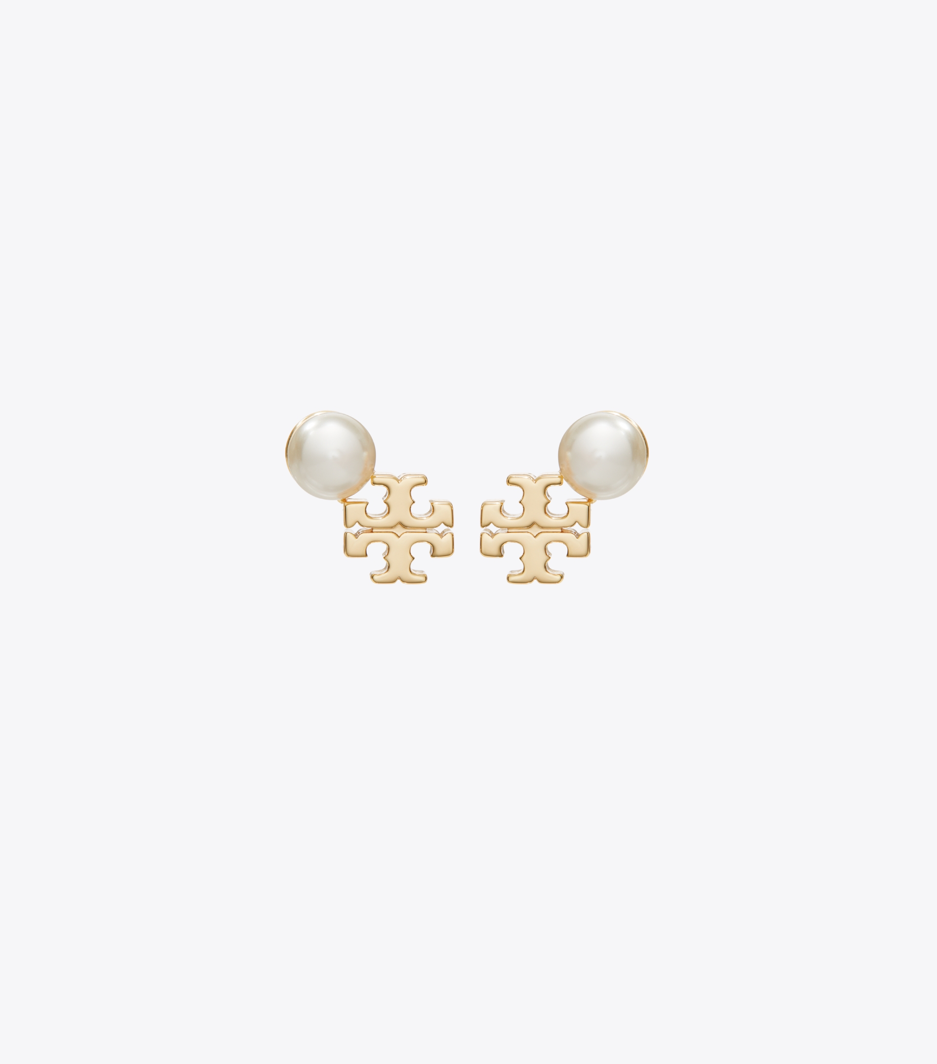 Moondance Logo and Pearl Stud Earrings image number 0