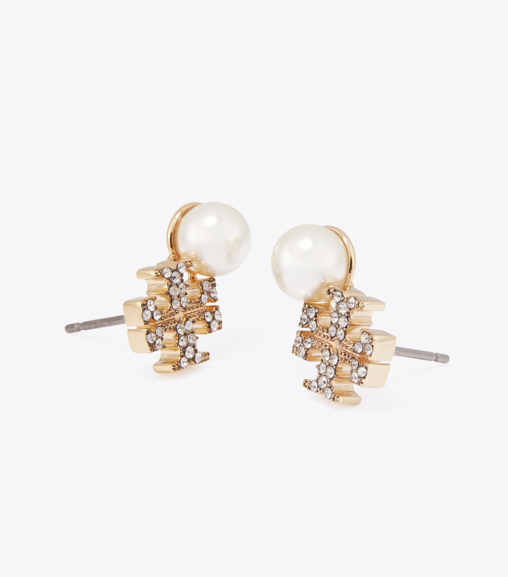 Moondance Logo and Pearl Stud Earrings image number 2