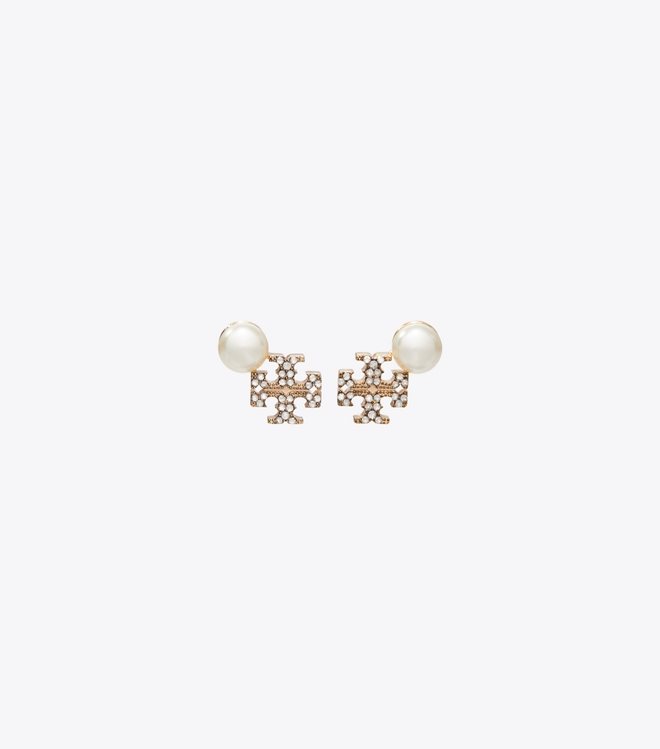 Moondance Logo and Pearl Stud Earrings