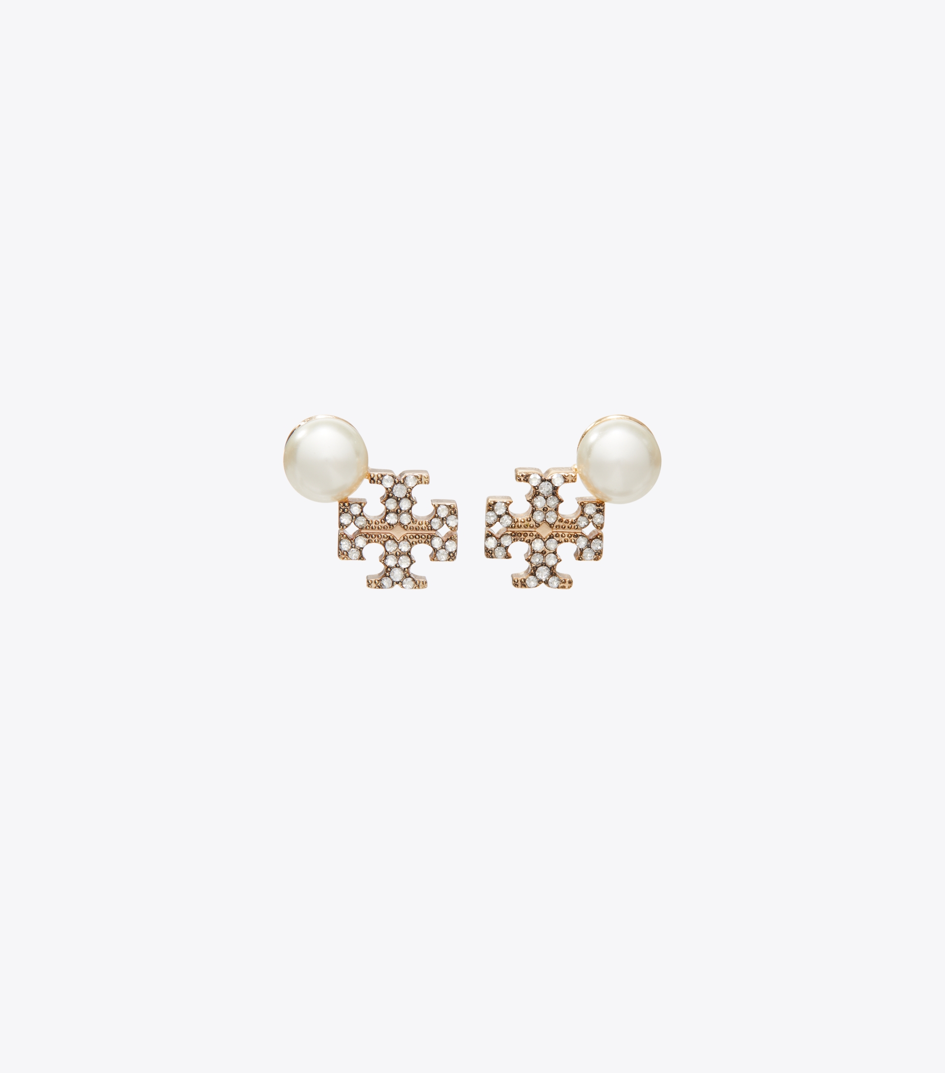 Moondance Logo and Pearl Stud Earrings image number 0