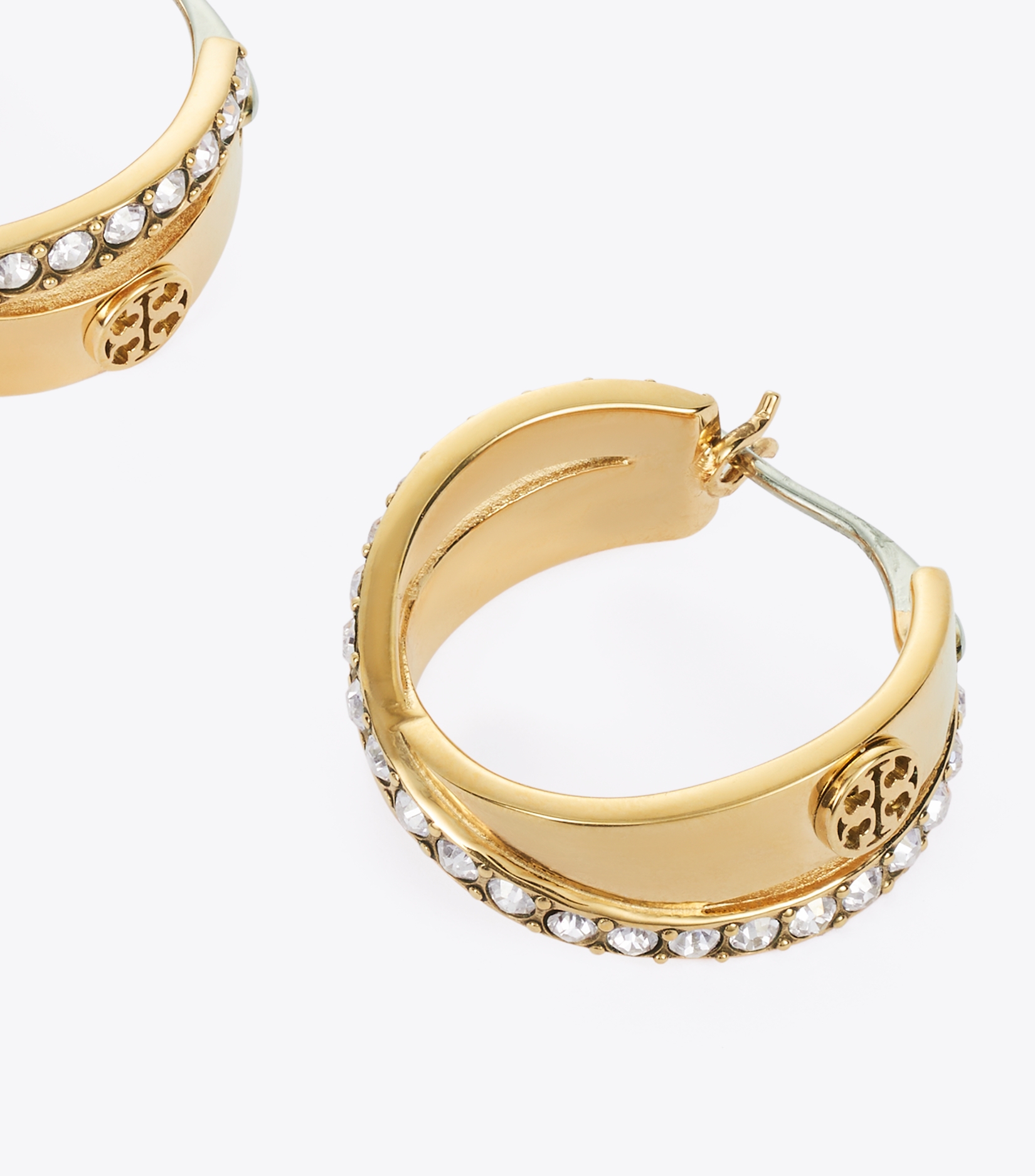 Icon Pav&eacute; Double Hoop Earring image number 1
