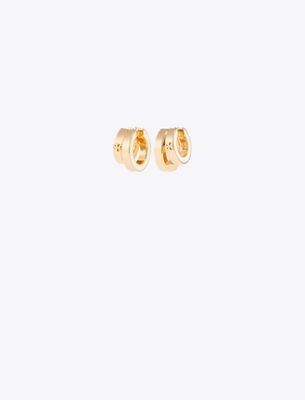  Icon Enamel Double Hoop Earrings