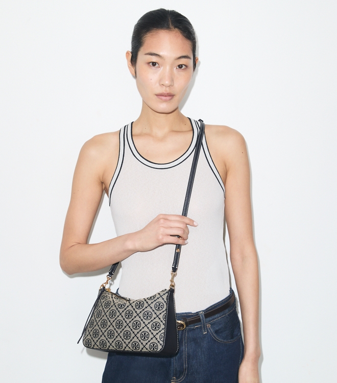 T Monogram Small Perry Shoulder Bag