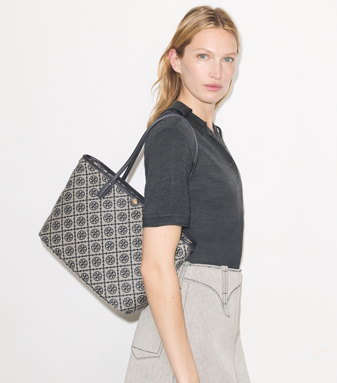 T Monogram Small Zip Tote