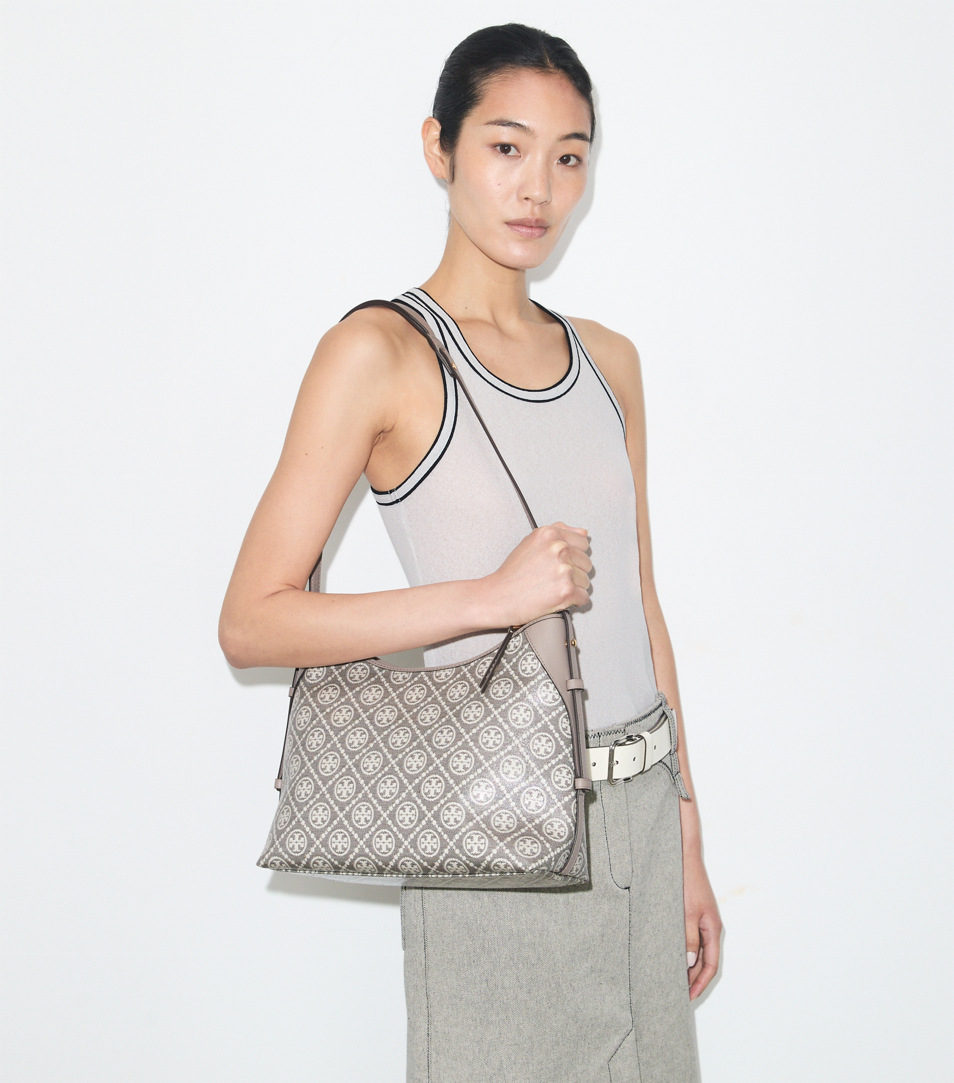 T Monogram Coated Jacquard Messenger image number 1