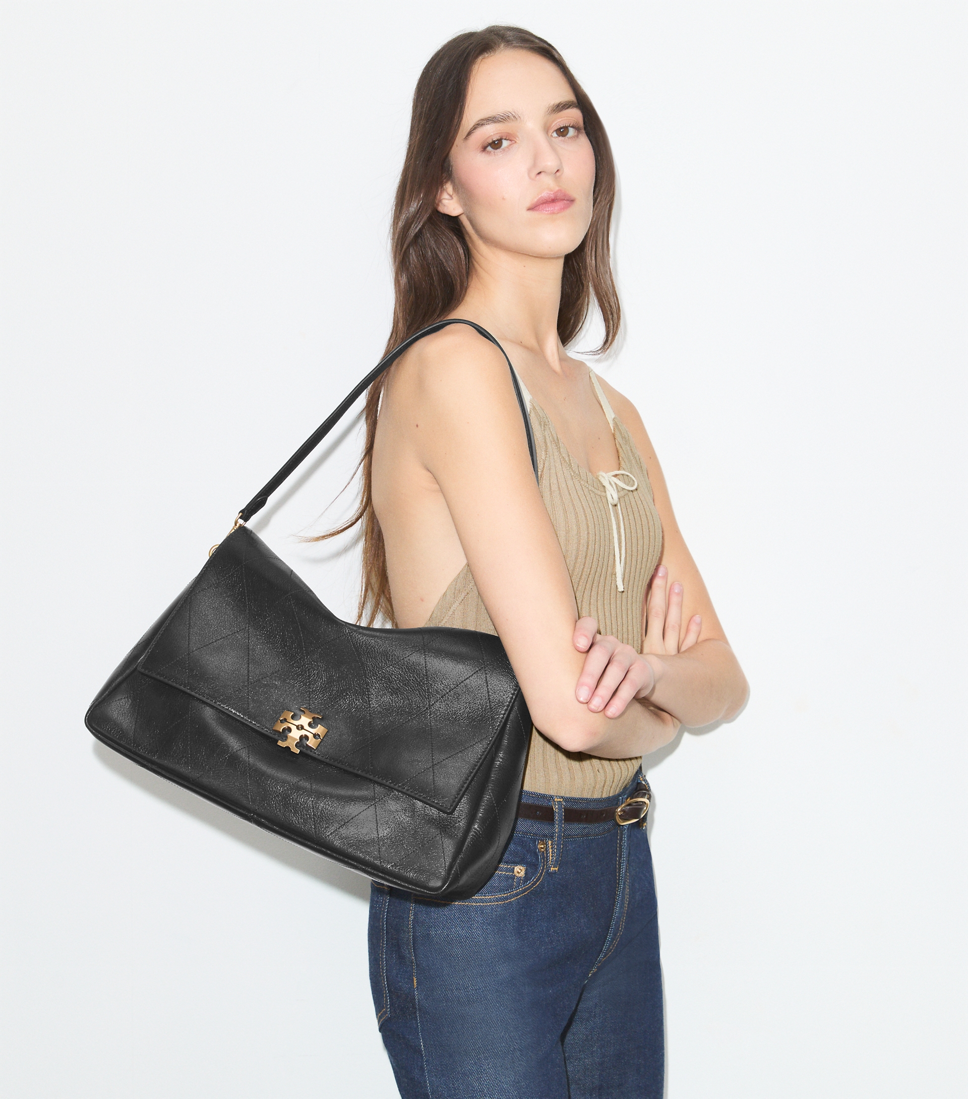 Large Charlie Quilted Shoulder Bag image number 1