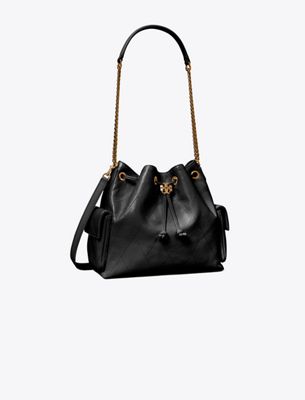  Charlie Quilted Drawstring Shoulder Bag