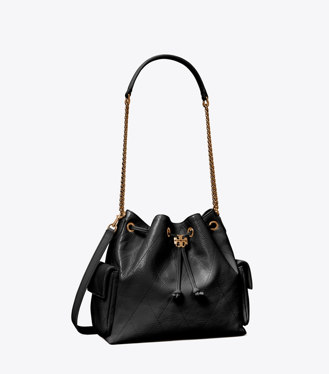 Charlie Quilted Drawstring Shoulder Bag