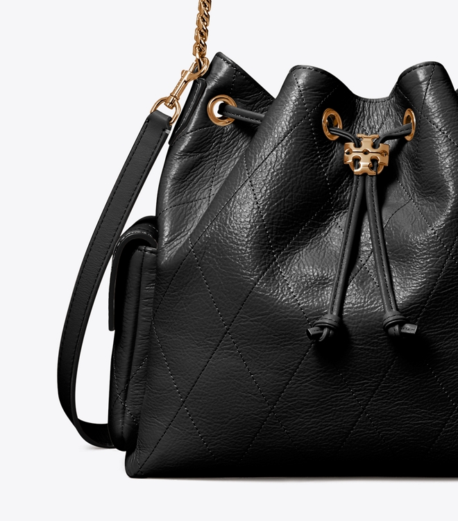Charlie Quilted Drawstring Shoulder Bag