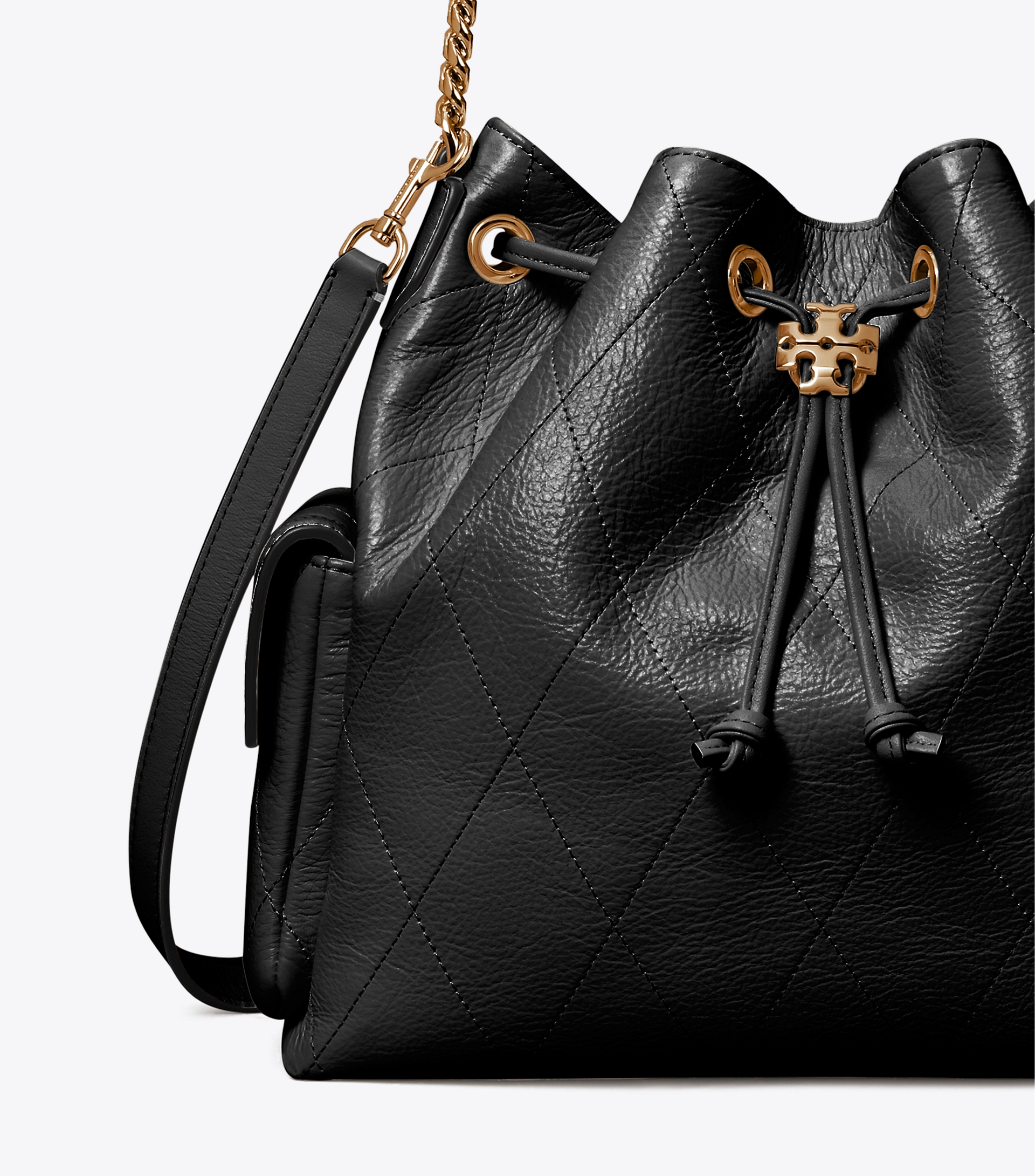 Charlie Quilted Drawstring Shoulder Bag image number 4
