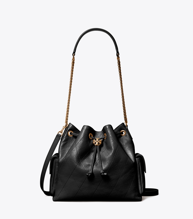 Charlie Quilted Drawstring Shoulder Bag