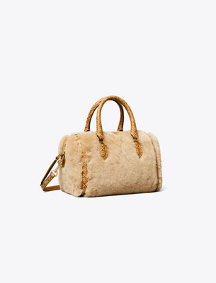  T Monogram Shearling Petite Barrel Bag