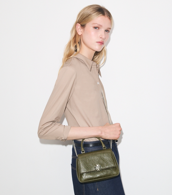 Mini Charlie Quilted Top-Handle Crossbody
