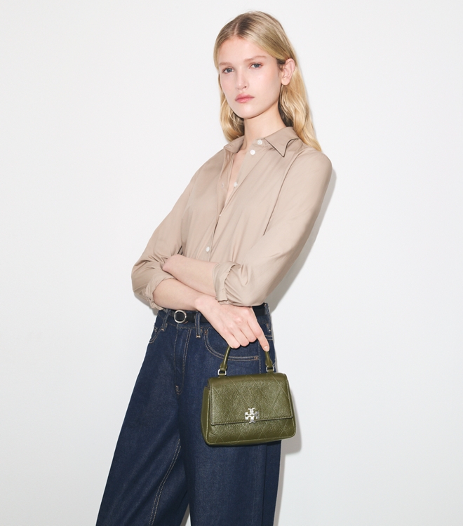 Mini Charlie Quilted Top-Handle Crossbody