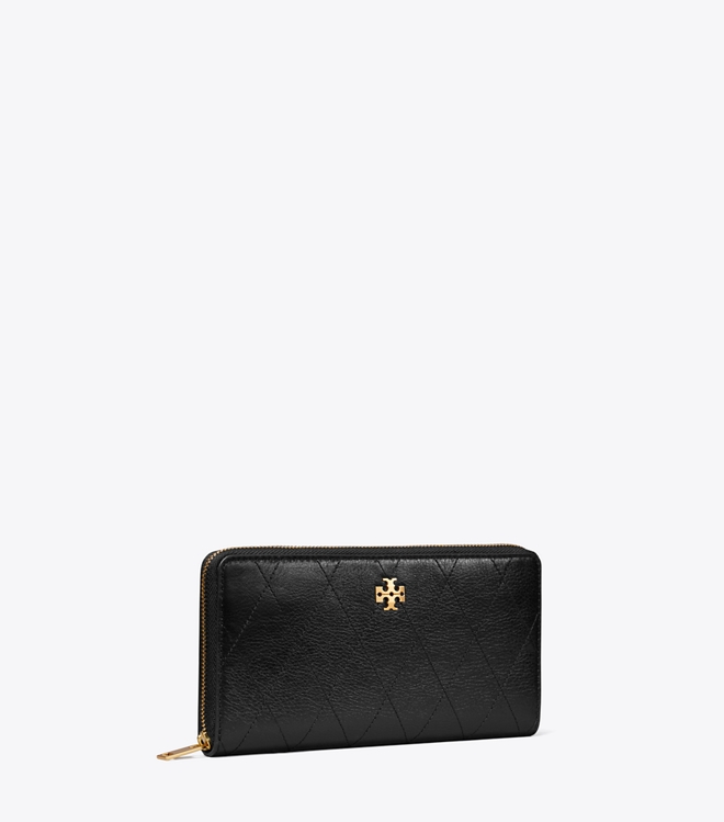 Charlie Quilted Zip Continental Wallet