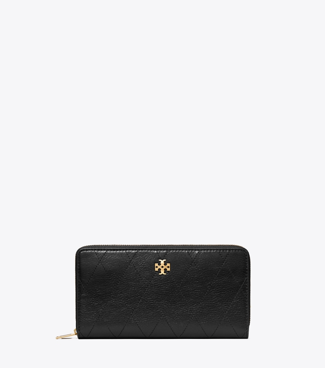 Charlie Quilted Zip Continental Wallet