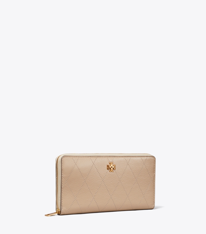 Charlie Quilted Zip Continental Wallet
