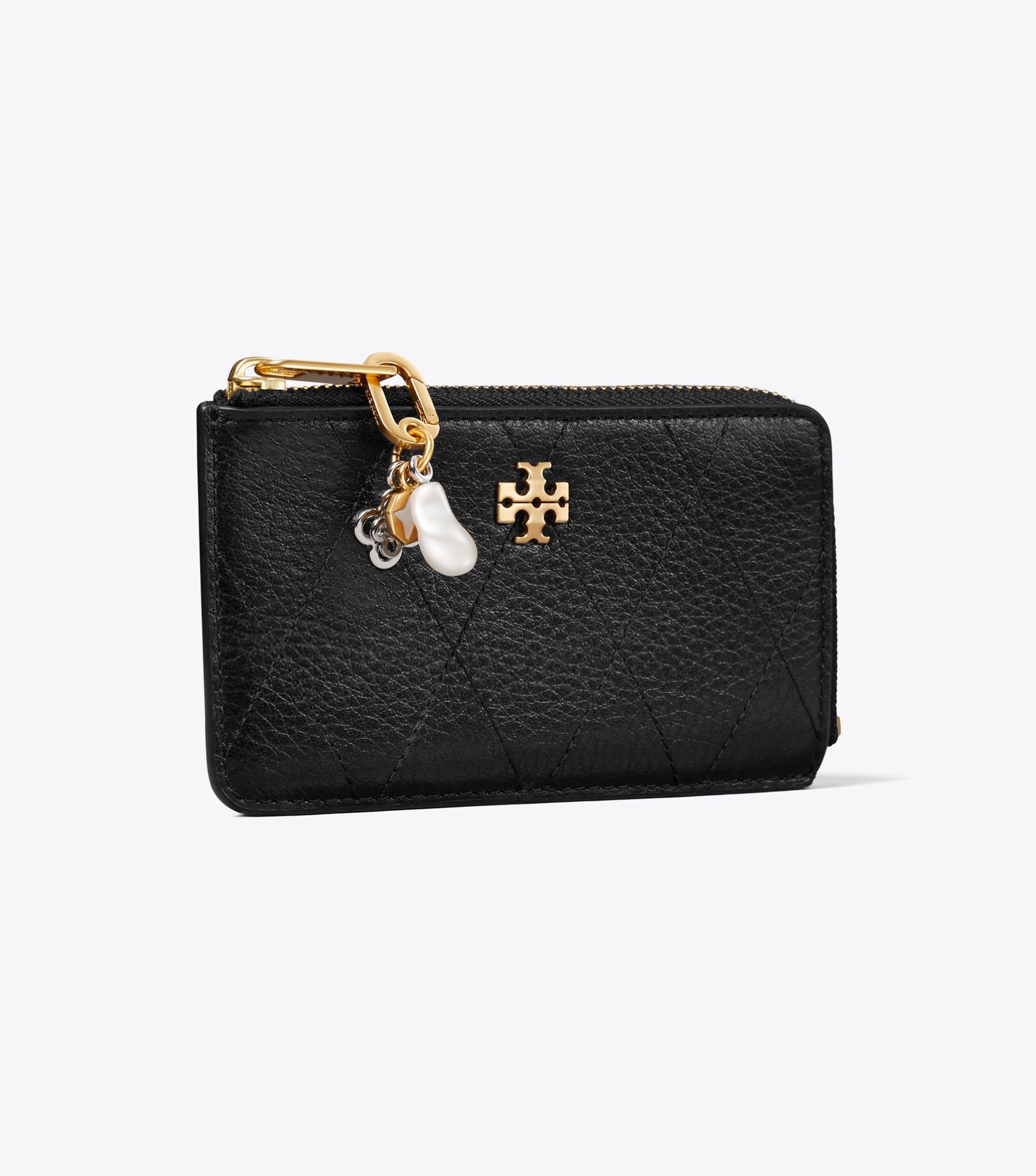 Charlie Quilted Zip Charm Card Case image number 0