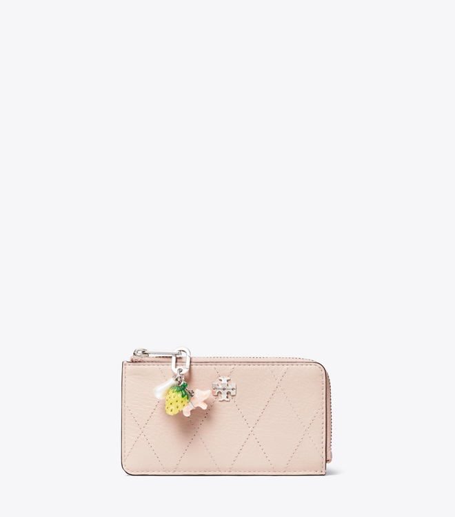 Charlie Quilted Zip Card Case