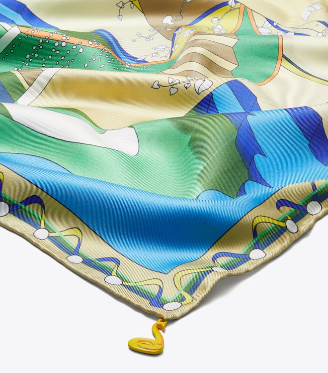 The Pool Silk Square Scarf