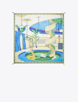  The Pool Silk Square Scarf
