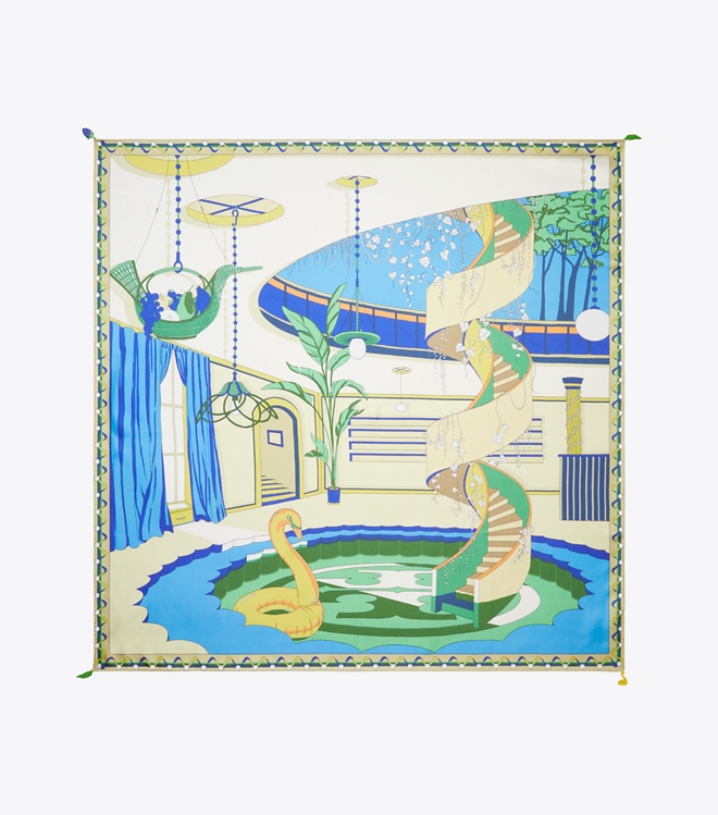 The Pool Silk Square Scarf