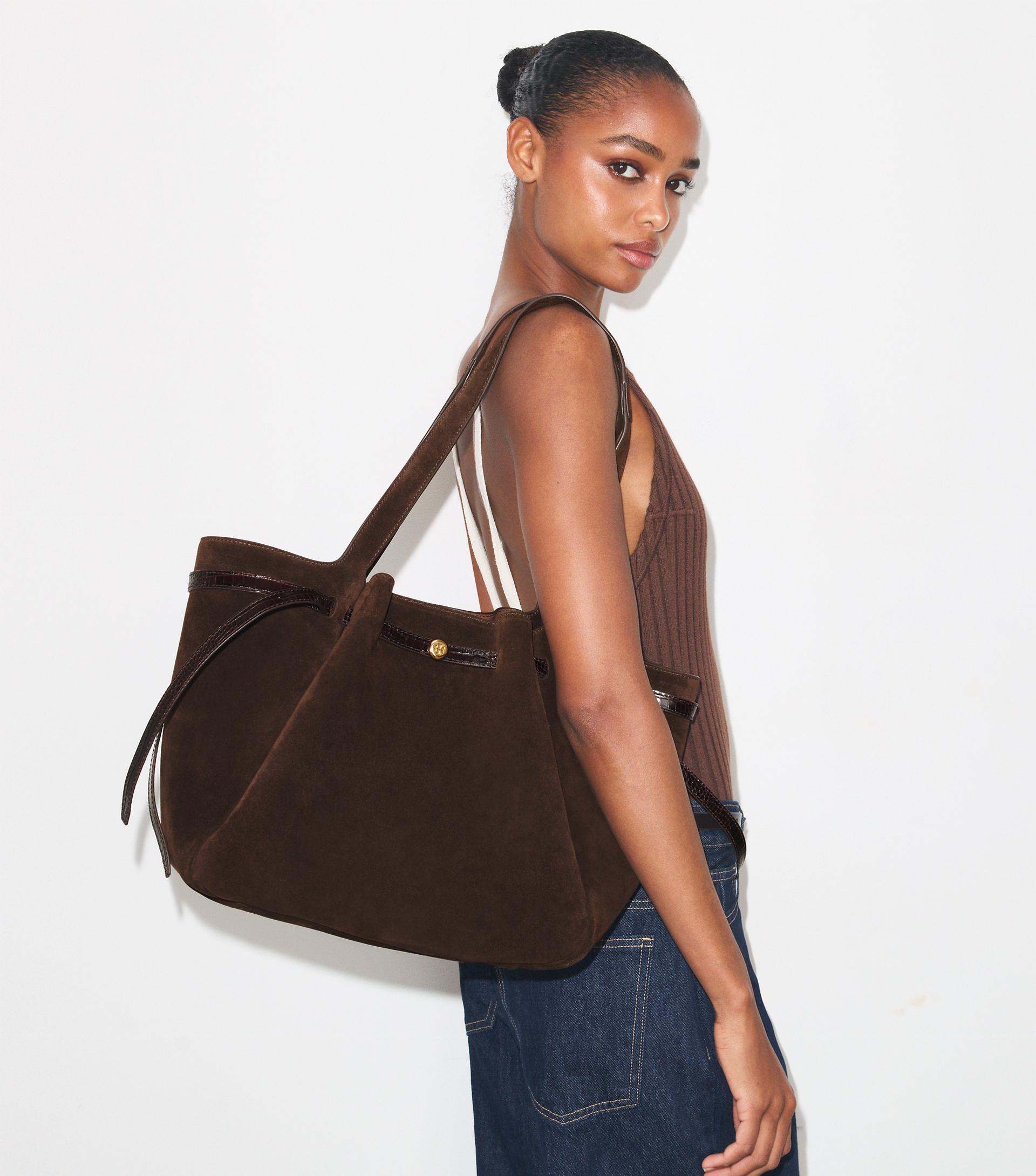 Romy Suede Tote image number 1
