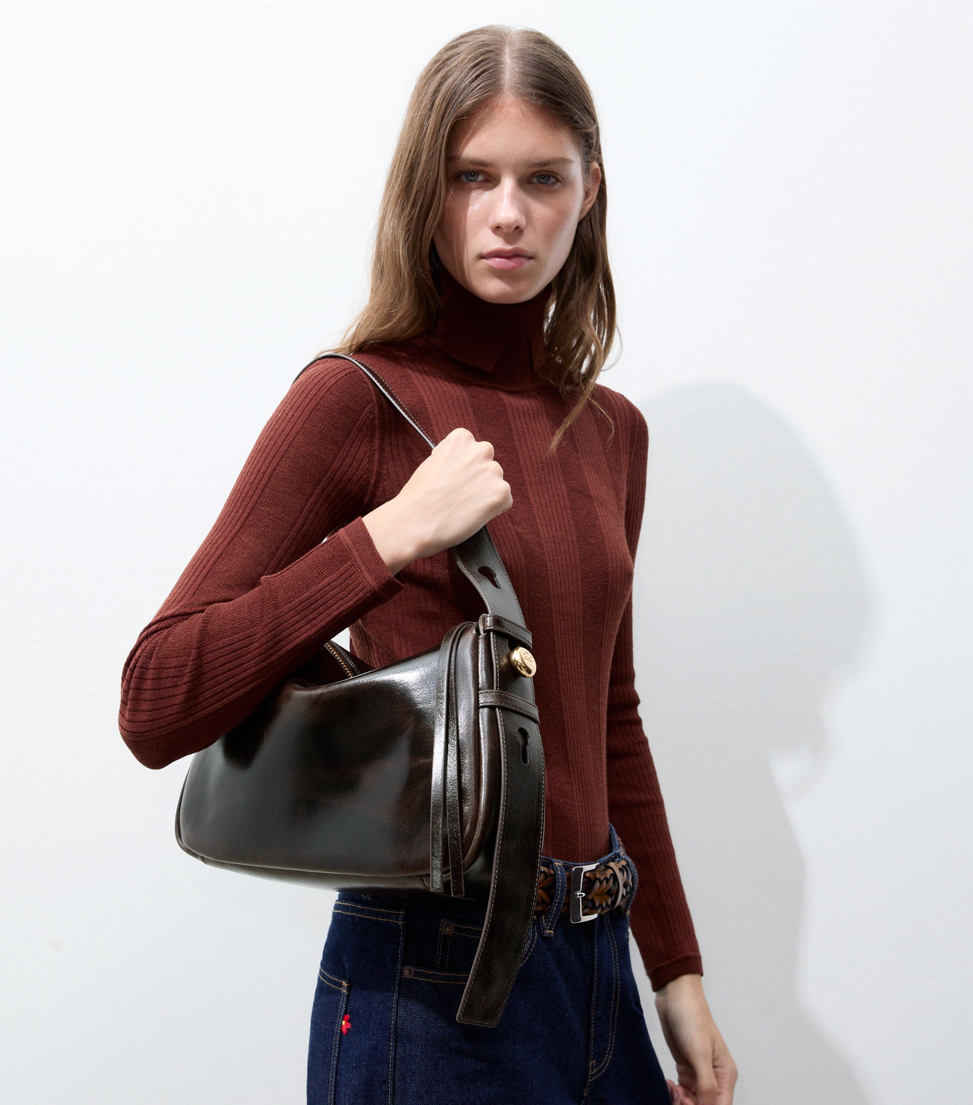 Romy Distressed Shoulder Bag image number 1