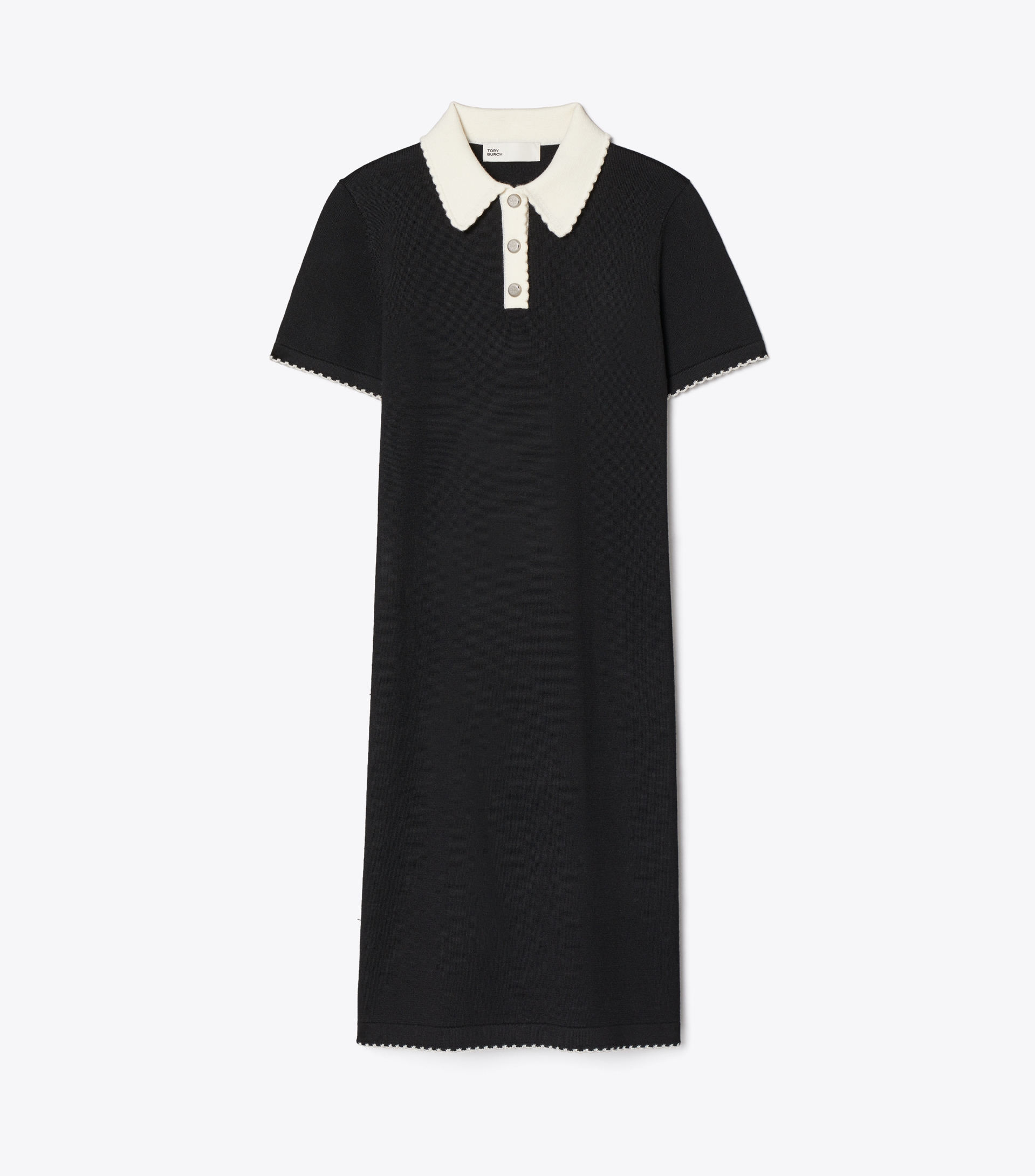 Wool Scalloped Polo Dress image number 0
