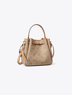  Romy T Monogram Bucket Bag