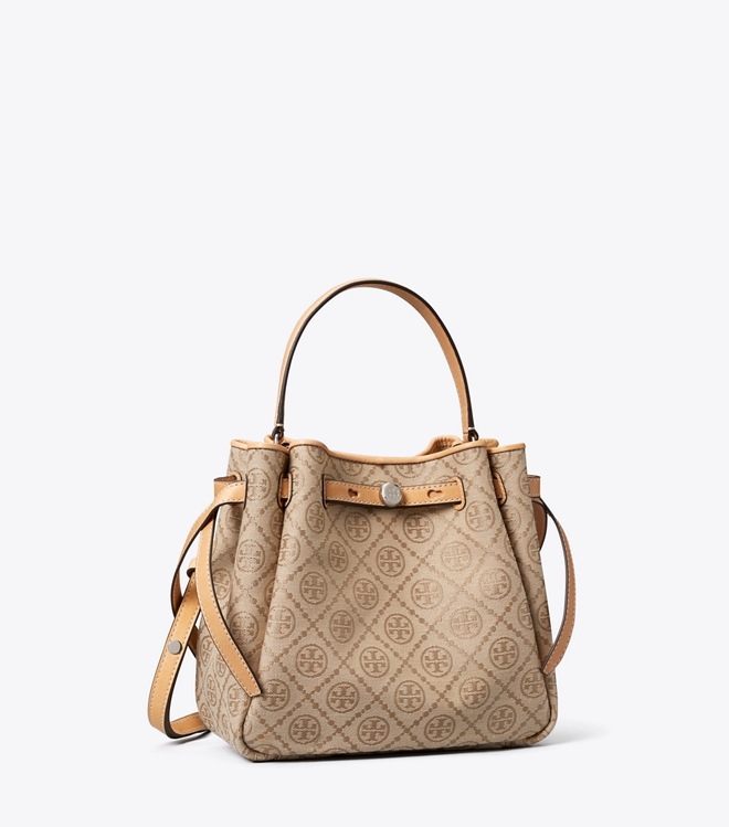 Romy T Monogram Bucket Bag