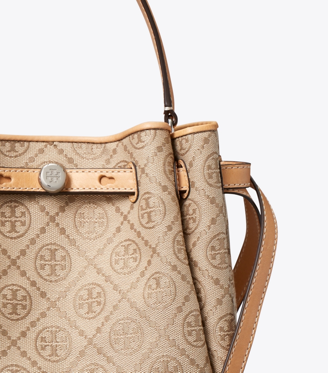 Romy T Monogram Bucket Bag
